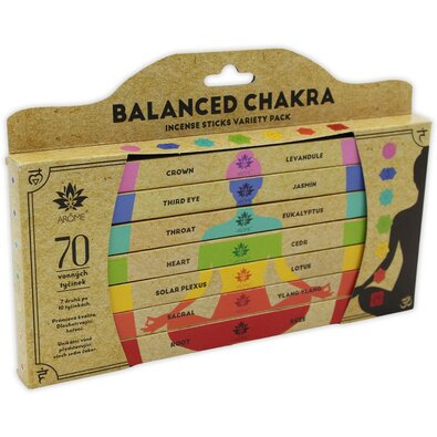 Arome Balanced Chakra Duftstäbchen-Set, 7 St. x 10 Stäbchen