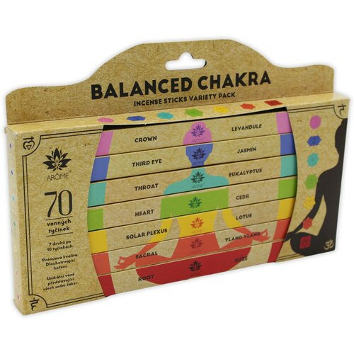 Arome Balanced Chakra Set dišavnih palčk, 7 kosovx 10 palčk