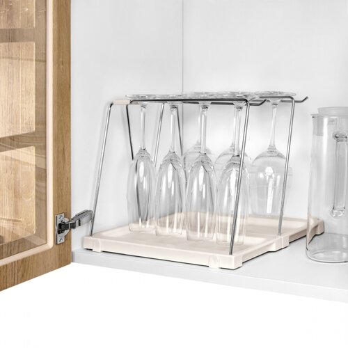 Tescoma Uchwyt na kieliszki do wina z ociekaczem FlexiSPACE, 33 x 14,8 cm