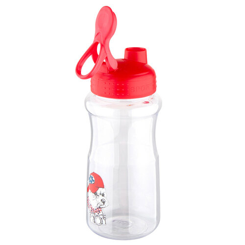 Altom York műanyag palack szívószállal, 500 ml, piros