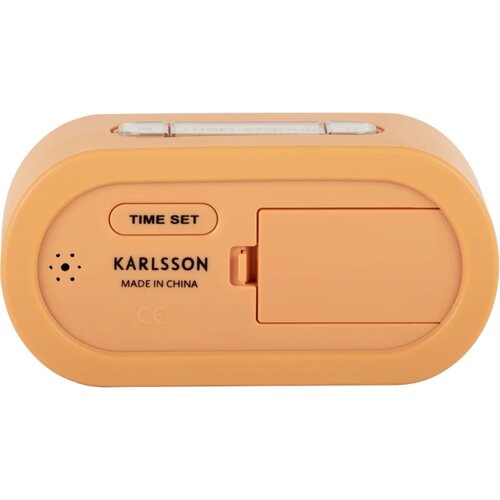 Karlsson KA5753LO digitális asztalióra/ébresztőóra, soft orange