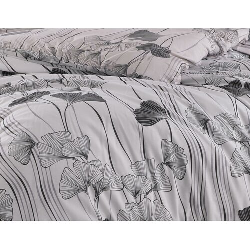 BedTex Bombažna posteljnina Ginko bela, 140 x 200 cm, 70 x 90 cm