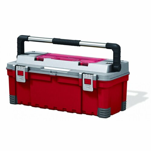 Keter Werkzeugschrank mit Organizer Hawk, 66 x 28,7 x 26,6 cm, schwarz-rot