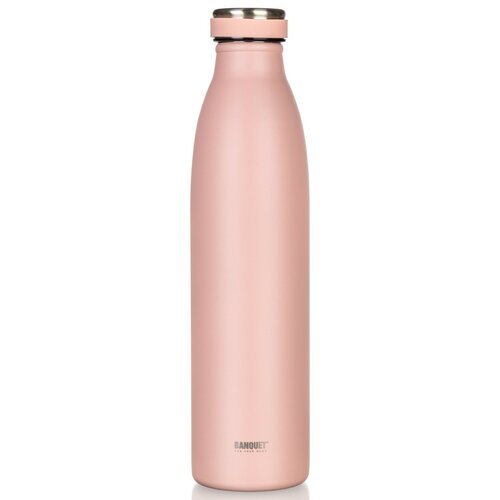 Banquet rozsdamentes hőálló termoszkás palack SANS750 ml, lazacszínű