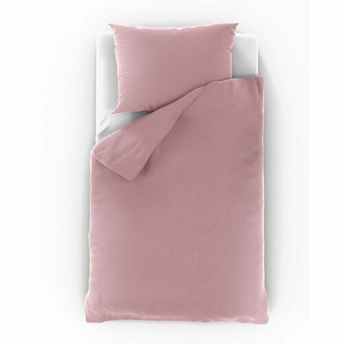 Kvalitex Дитяча муслінова постільна білизна для ліжечка рожева, 90 x 135 см, 45 x 60 см