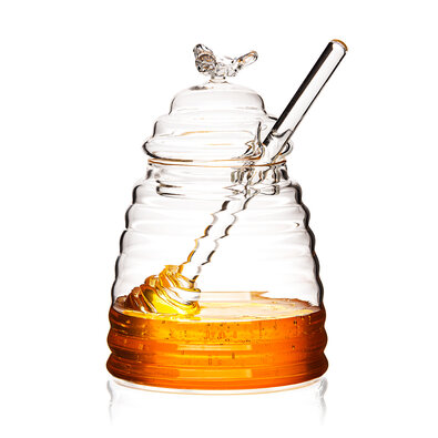 Doză din sticlă pentru miere 4Home Honey