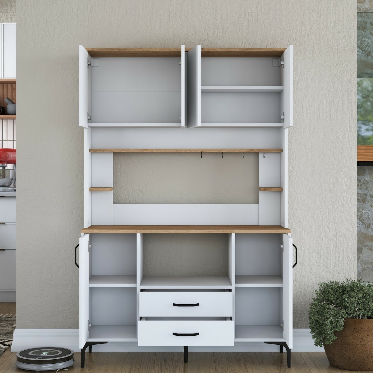 Skriňa Jedy Walnut and White