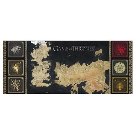 Game of Thrones Keramický hrnček Map 315 ml, biela