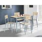 Set de masă HARVEY cu 4 scaune, 110 x 70 x 77 cm,stejar Sonoma