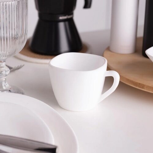 Altom Komplet skodelic iz opalnega stekla White harmony 250 ml 6 kosov