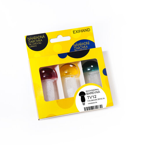 Žarnice Blister pakiranje Barvita goba, 3 kos,20V/0,1A