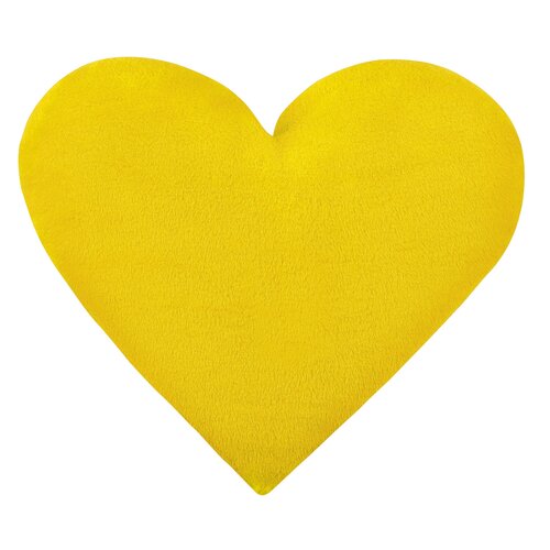 Vankúšik Korall micro Srdce žltá, 42 x 48 cm