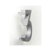Aluminiowy numer domu 8, 3D powłoka szlifowana