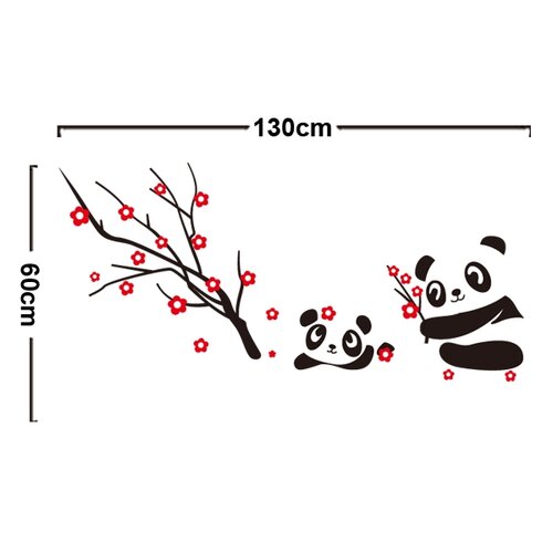 Samolepiaca dekorácia zamilovaná panda