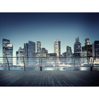 Fototapeta XXL Nocna panorama z drapaczami chmur 360 x 270 cm, 4 części Fototapeta XXL Nocna panorama z drapaczami chmur 360 x 270 cm, 4 części