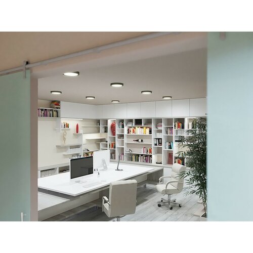 Panlux Podhľadové LED svietidlo Downlight CCT Round čierna, IP44, 24 W