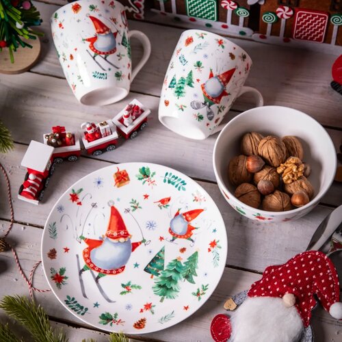 Altom Winter Gnomes B porcelán bögre 400 ml