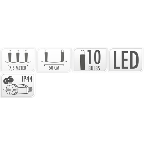 LED-Lichterkette für Außenparty Bulbs, 10 Glühbirnen