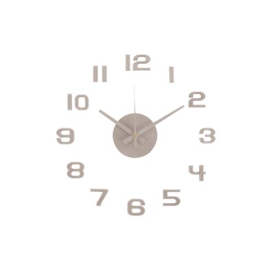 Karlsson 6001WG designové samolepiace hodiny sivá, pr. 40 cm