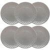 Florina Sada keramických dezertních talířů Diamond 19,5 cm, 6 ks, šedá