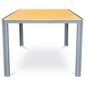 Autronic Masă de grădină, metal, polywood, maro,AZ T-S1209 OAK