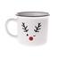 Świąteczny kubek porcelanowy Cute reindeer biały, 380 ml