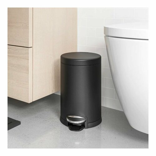 Simplehuman Okrogel koš z pedalom 4,5 l, črn