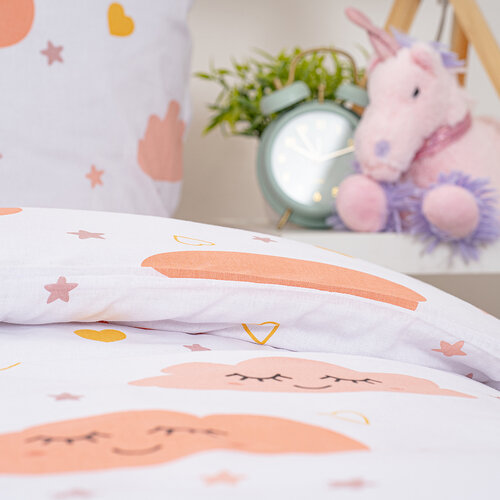 Lenjerie de pat din bumbac 4Home Pink Clouds, 140 x 200 cm, 70 x 90 cm