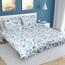 Lenjerie de pat din bumbac Trandafir, albastră, 180 x 220 cm, 50 x 70 cm
