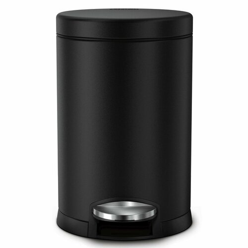 Simplehuman Okrogel koš z pedalom 4,5 l, črn