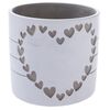 Betonski lonec za cvetje Heart of hearts bel, 13,5x 12 cm
