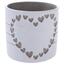 Betonski lonec za cvetje Heart of hearts bel, 13,5x 12 cm