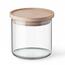 Doză din sticlă Simax 5162 cu capac din lemn,0,5 l