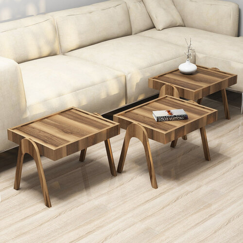Pomožna mizica Roma Walnut, 3 kos