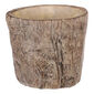 Blumenübertopf Holz, 21 x 19 cm, Betonbraun  ,