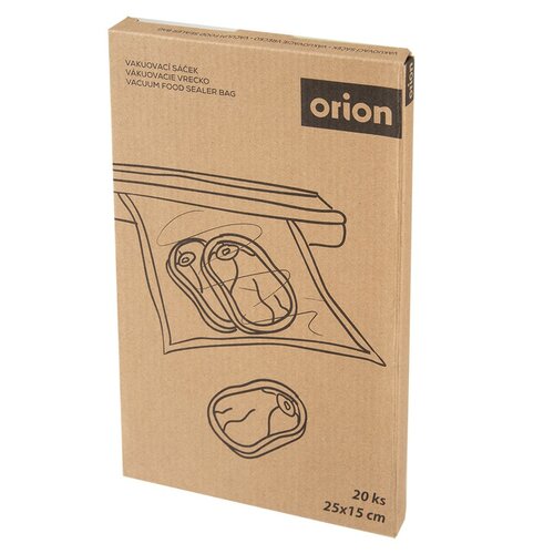 Orion Sáček nylon do vakuovačky potravin 20 ks, 25 x 15 cm