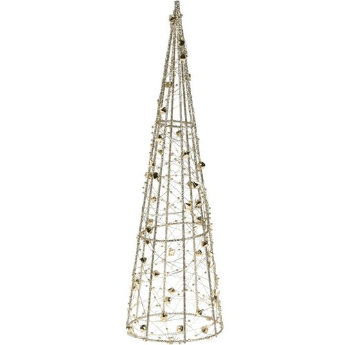Різдвяний світлодіодний конус Goldwire золото, 12 х 40 см