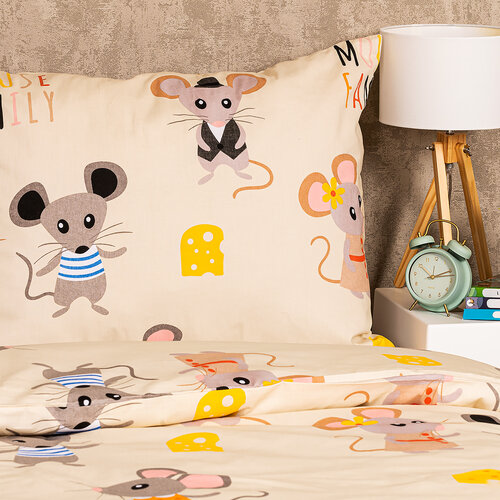 4Home Detské bavlnené obliečky Little mouse, 140 x 200 cm, 70 x 90 cm