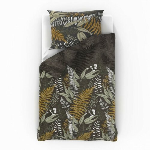 Lenjerie de pat Kvalitex Satin Luxury Collection Fern brown, 140 x 200 cm, 70 x 90 cm