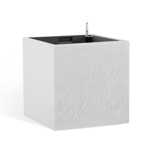 Flower Lover Горщик для квітів з автополивом  Cubico Stone білий, 33 см