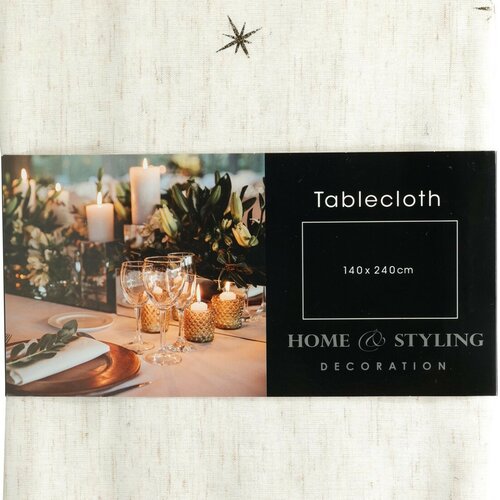 Vánoční ubrus Golden Stars, 140 x 240 cm