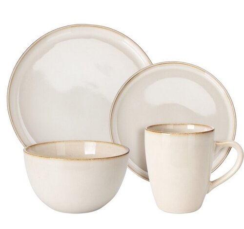 Set de masă din 16 piese Malmö, gresie ceramică