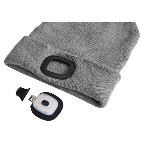Sixtol Kapa s čelovkou 45 lm, USB, uni, siva