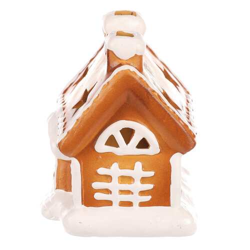 Gyertyatartó Perníkový domeček, kerámia, 8 cm