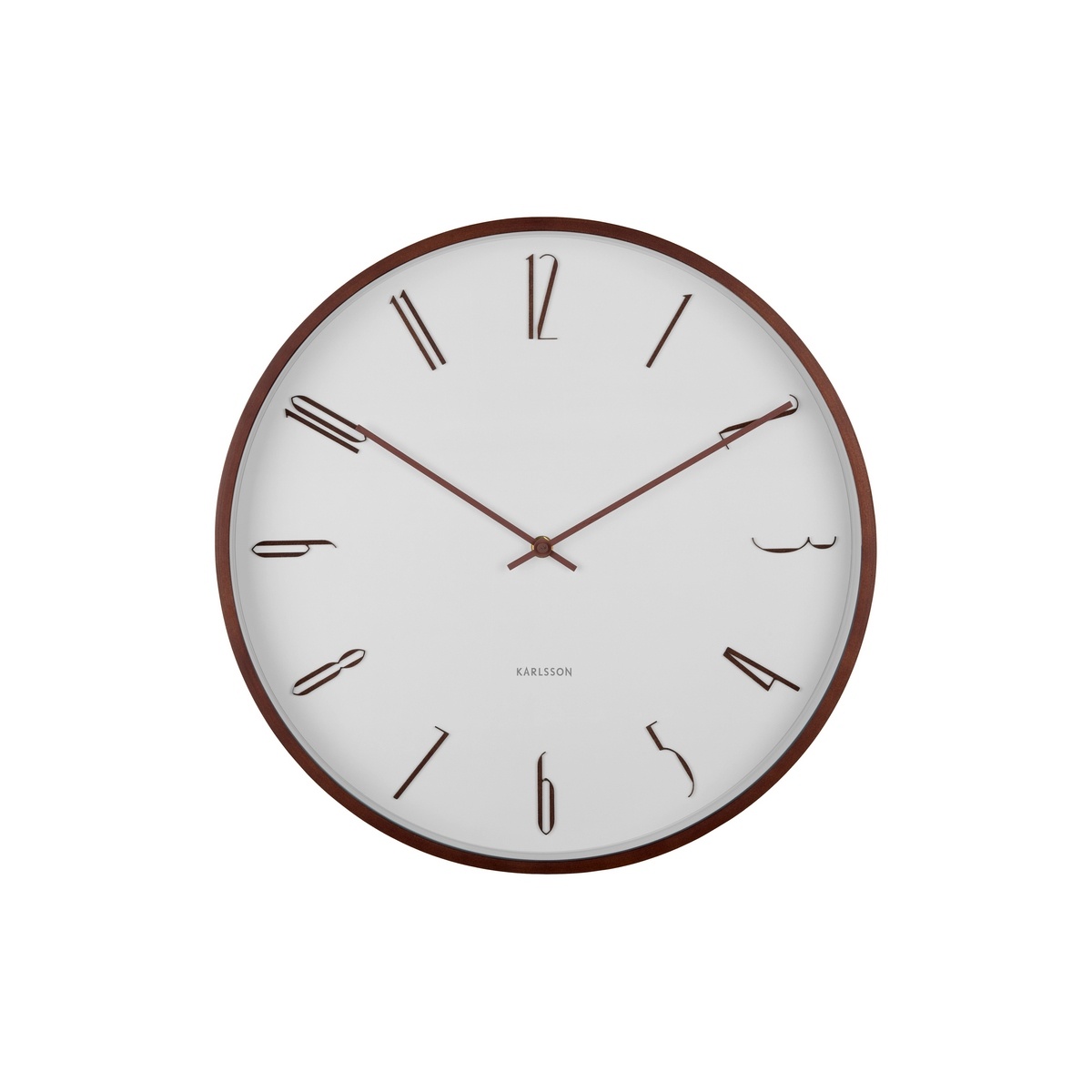 Karlsson 6014WH designerski zegar ścienny biały,średnica  40 cm