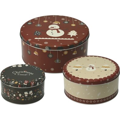 Cutie de Crăciun pentru prăjituri și turtă dulce,Crăciun, set de 3 bucăți