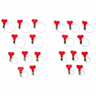 Sixtol Schlauchschelle mit Fliegelmutter MECHANIC CONNECT SET 20, 10-44 mm, 20 Stück