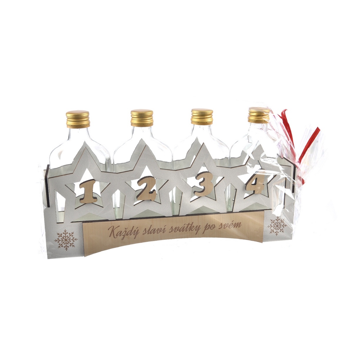 InDecor Szklana dekoracja Advent bottles, 33 x18,5 x 6,5 cm
