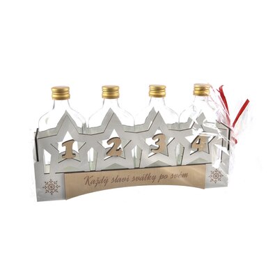 InDecor Üveg dekoráció Advent bottles, 33 x 18,5 x6,5 cm
