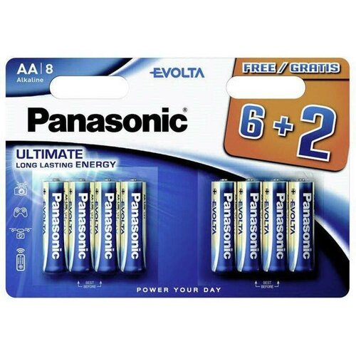 Panasonic Sada baterií LR6EGE/8BW 6+2F EVOLTA